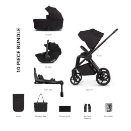 Venicci Claro2 Luxury Bundle With Tiago 360 Car Seat & Isofix Base Noir