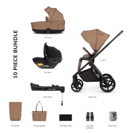 Venicci Claro 3-in-1 Pram & Isofix Base Caramel