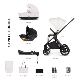 Venicci Claro 3-in-1 Pram & Isofix Base Vanilla