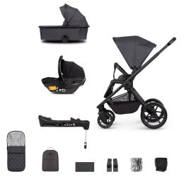 Venicci Tinum Edge 3-in-1 Pram & Isofix Base Charcoal