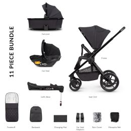 Venicci Tinum Edge S.E 3-in-1 Pram & Isofix Base Raven