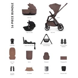 Venicci Tila Ultimate Bundle With Tiago 360 Car Seat & Isofix Base Noce
