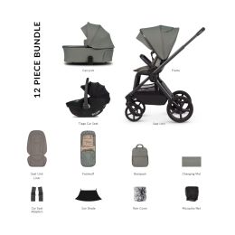 Venicci Upline3 Comfort Bundle With Tiago 360 Car Seat Aloe