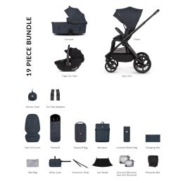 Venicci Upline3 Hunter X Special Edition Comfort Bundle With Tiago 360 Car Seat Navy