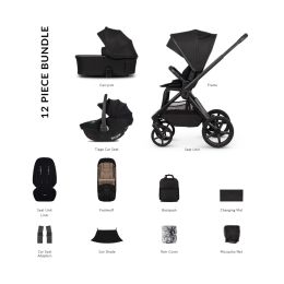 Venicci Upline3 Comfort Bundle With Tiago 360 Car Seat Onyx