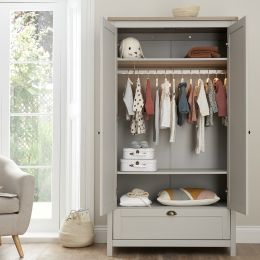 Tutti Bambini Verona Wardrobe Dove Grey/Oak