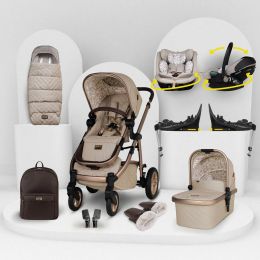 Cosatto Wow 3 All Stage Family Acorn Rotate & Recline Duo Base Bundle Whisper