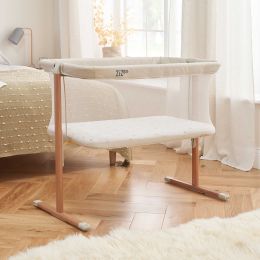 Tutti Bambini Zizee Breathable Rocking Crib Scandinavian Walnut/Ecru