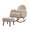 Tutti Bambini Micah Rocking Chair & Footstool Boucle Biscuit