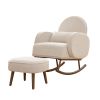 Tutti Bambini Micah Rocking Chair & Footstool Boucle Fresh Cream