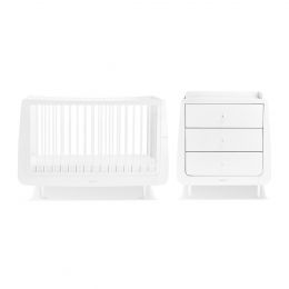 SnuzKot Mode 2 Piece Nursery Furniture Set White