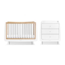 SnuzKot Skandi 2 Piece Nursery Furniture Set Grey