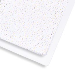 Snuz 2 Pack Cot/Cot Bed Fitted Sheets Colour Spots