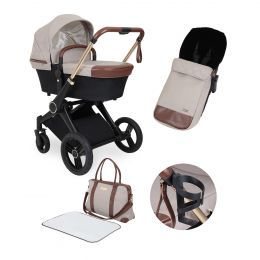 Ickle Bubba Aston Rose 2-In-1 Carrycot & Pushchair Stone
