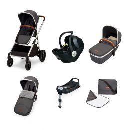 Ickle Bubba Eclipse i-Size Travel System with Mercury Car Seat and Isofix Base Graphite Grey