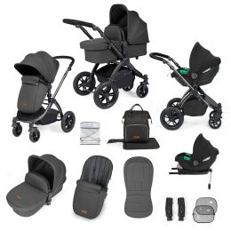 Ickle Bubba Stomp Luxe All In One Cirrus I-Size Travel System Charcoal Grey