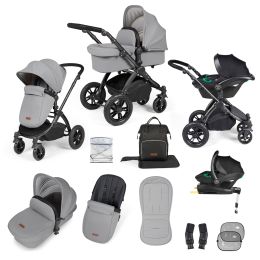 Ickle Bubba Stomp Luxe All-in-One i-Size Travel System Pearl Grey