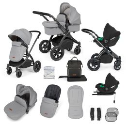 Ickle Bubba Stomp Luxe All In One Cirrus I-Size Travel System Pearl Grey