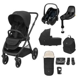 Maxi Cosi Oxford Select Travel System Bundle With Pebble S Car Seat And Accessories Twillic Black