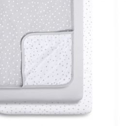 Snuz 3 Piece Crib Bedding Set Grey Spots