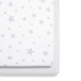 Snuz 2 Pack Crib Fitted Sheets Stars
