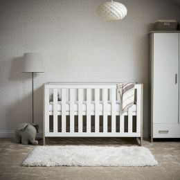 Obaby Nika Cot Bed Grey Wash And White