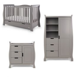 Obaby Stamford Luxe 3 Piece Room Set Taupe Grey