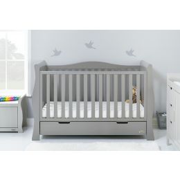Obaby Stamford Luxe Cot Bed Warm Grey