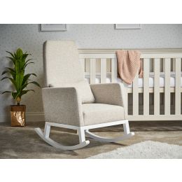 Obaby High Back Rocking Chair Oatmeal Fabric