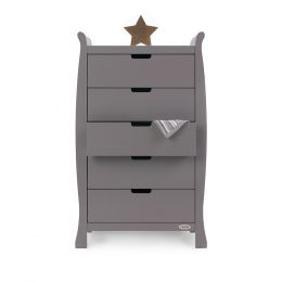 Obaby Stamford Tall Chest Of Drawers Taupe Grey