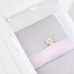 Snuz 3 Piece Crib Bedding Set Rose Spots