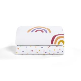 Snuz 2 Pack Crib Fitted Sheets Colour Rainbow