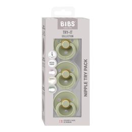 Bibs Pacifier Try It Collection 3 Pack Size 1 Sage