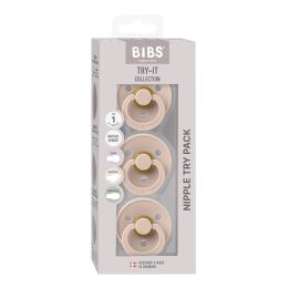 Bibs Pacifier Try It Collection 3 Pack Size 1 Blush