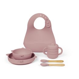 Ickle Bubba 6 Piece Silicone Feeding Set Pink