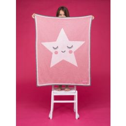 Ziggle Blanket Happy Star by Cosatto Pink