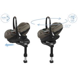 Maxi Cosi Fame Premium Travel System Bundle With Pebble 360 Pro Car Seat And Accessories Twillic Truffle Black Wheels