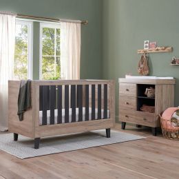 Tutti Bambini Como 2 Piece Room Set Distressed Oak/Slate Grey