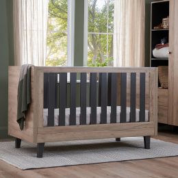 Tutti Bambini Como Cot Bed Distressed Oak/Slate Grey