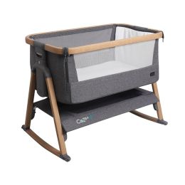Tutti Bambini Cozee Air Bedside Crib Oak/Charcoal