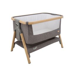 Tutti Bambini Cozee Bedside Crib Oak/Charcoal