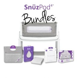 SnuzPod4 Bedside Crib Bundle Dusk Grey
