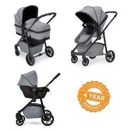 Ickle Bubba Moon 3-in-1 Travel System with Astral Car Seat Space Grey