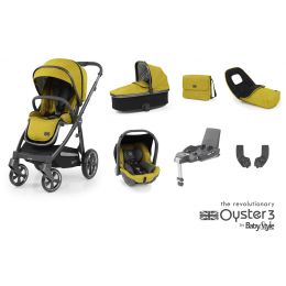 BabyStyle Oyster 3 Luxury Bundle Mustard City Grey