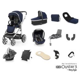 BabyStyle Oyster 3 Ultimate Bundle Rich Navy Mirror