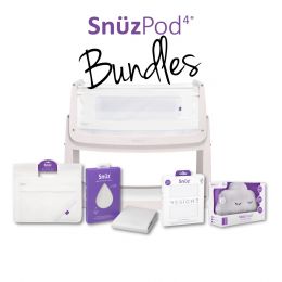 SnuzPod4 Bedside Crib Bundle Rose White