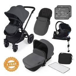 Ickle Bubba Stomp V3 I-Size All in One with Isofix Base Graphite Grey
