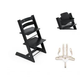 Stokke® Tripp Trapp® Chair, Baby Set™ & Harness Black