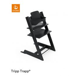 Stokke® Tripp Trapp® Chair Black + Free Baby Set
