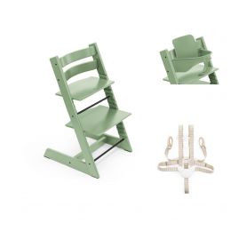 Stokke® Tripp Trapp® Chair, Baby Set™ & Harness Moss Green